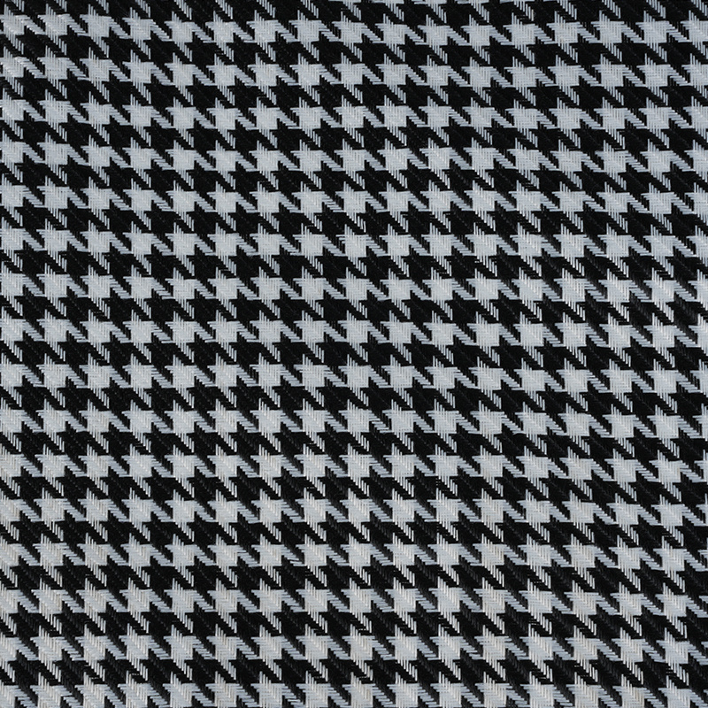 Houndstooth geruite polyester linnen stof